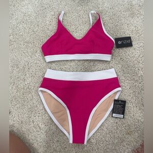 NWT Pink High Waisted Bikini Set